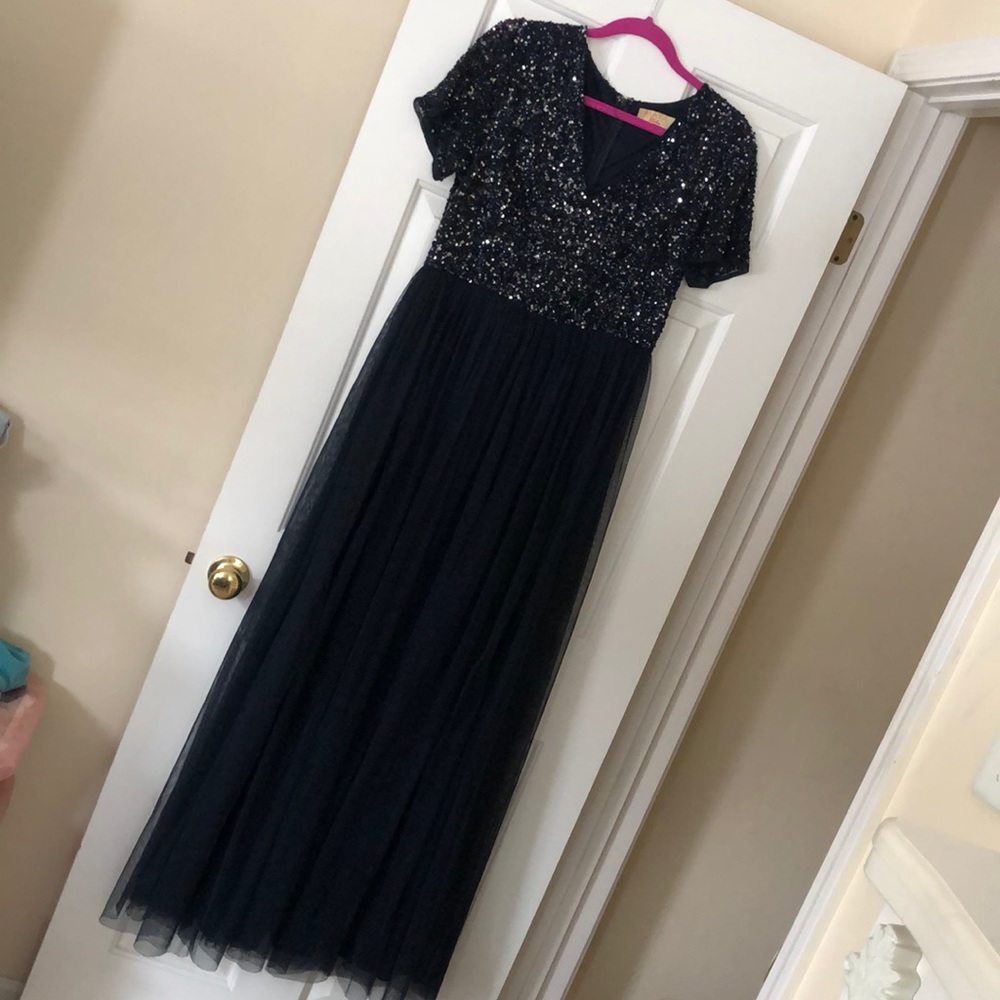 Formal blue sequin Maya dress ASOS